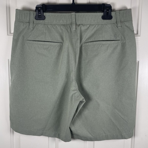 Under Armour UA Match Play Golf Mesh Shorts Men 36 Green 9" Inseam Stretch EUC - Picture 3 of 7